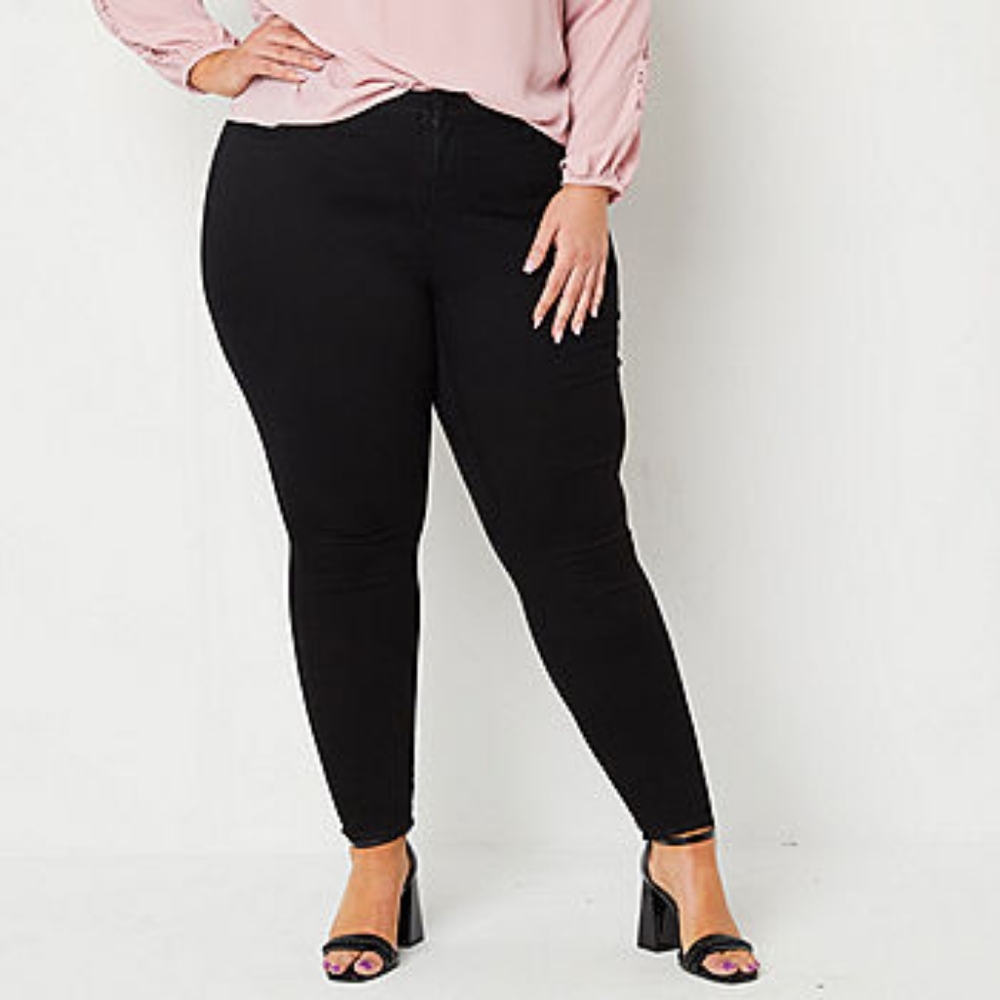 NWT Black Bold Elements Womens Plus Mid Rise Skinny Fit Jean Size 20W